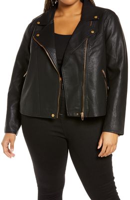 BLANKNYC Lifechanger Faux Leather Moto Jacket in Black
