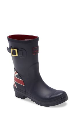 Joules Print Molly Welly Rain Boot in Navy Union Jack