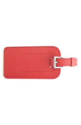 ROYCE New York Leather Luggage Tag in Red