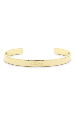 Brook and York Personalized Name Cuff in Gold