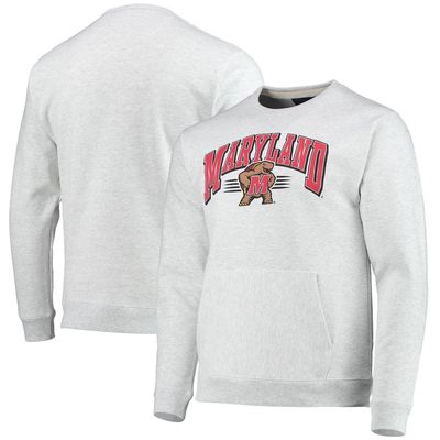 Men's League Collegiate Wear Heathered Gray Maryland Terrapins Upperclassman Pocket Pullover Sweatshirt in Heather Gray