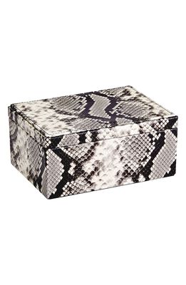 Graphic Image Medium Leather Box in Black And White