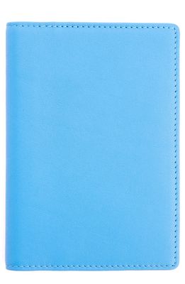 ROYCE New York RFID Leather Passport Case in Light Blue