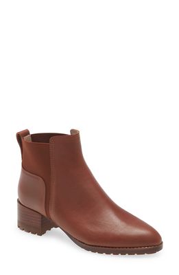 Madewell Kathleen Lug Sole Block Heel Chelsea Boot in Cinnamon Stick