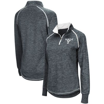 Women's Colosseum Navy Yale Bulldogs Bikram Quarter-Zip Pullover Jacket