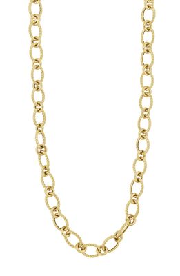 Bony Levy 14K Gold Textured Link Necklace in 14K Yellow Gold