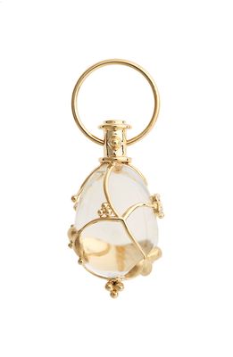 Temple St. Clair Vine Diamond & Rock Crystal Amulet in Yellow Gold/Crystal