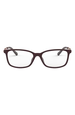 Michael Kors 52mm Square Optical Glasses in Cordovan