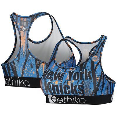 Women's Ethika Blue New York Knicks Classic Sports Bra