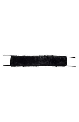 7 A.M. Enfant Marquee Canopy Faux Fur Canopy Trim in Black