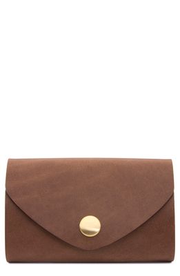 Ezra Arthur Leather Snap Pouch in Whiskey