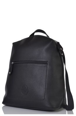 PacaPod Hartland Faux Leather Convertible Diaper Backpack in Black
