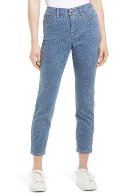 Tommy Bahama Spots of Dots High Waist Ankle Skinny Jeans in Med Marina Wash