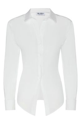The Attico Lily Parachute Cotton Shirt in 001 White