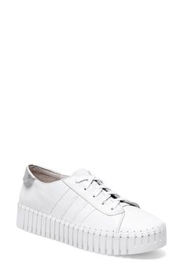 Silent D Burrel Sneaker in White /Silver