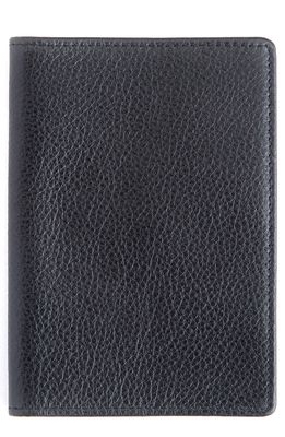 ROYCE New York RFID Leather Passport Case in Black