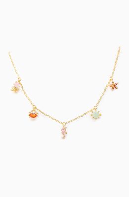 Girls Crew Under the Sea Charm Necklace in Gold
