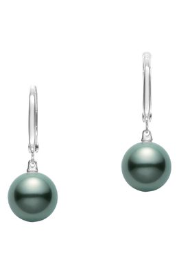 Mikimoto White South Sea Cultured Pearl & 18K Gold Earrings in White Gold