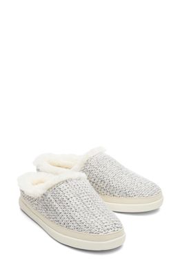 TOMS Faux Fur Lined Slipper in White