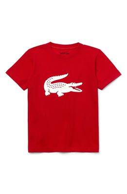 Lacoste Croc Graphic T-Shirt in Red/White