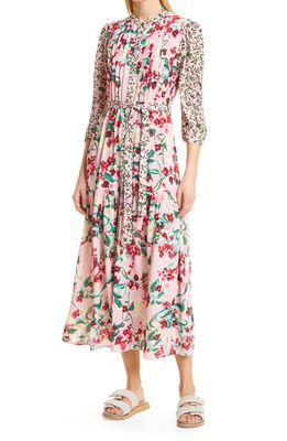 SALONI Remi-C Floral Mix Print Long Sleeve Maxi Dress in Sugar Blossom