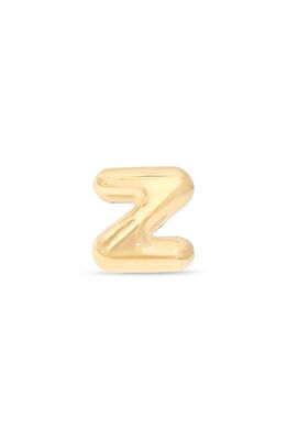 STONE AND STRAND Mini Bubble Initial Gold Stud Earring in Yellow Gold - Z