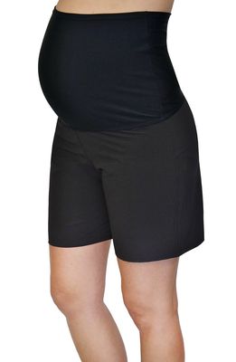 Mermaid Maternity Foldover Maternity Board Shorts in Black