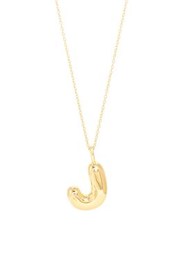 STONE AND STRAND Bubble Tea Initial Pendant Necklace in Gold Vermeil-J