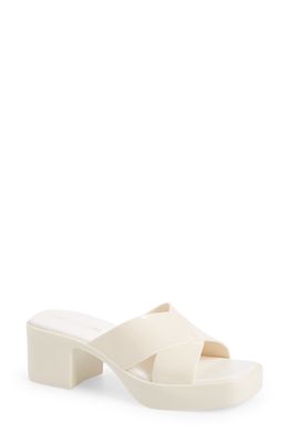 Jeffrey Campbell Bubblegum Platform Sandal in Cream Shiny