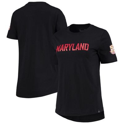 Women's Under Armour Black Maryland Terrapins 50th Season Basketball T-Shirt