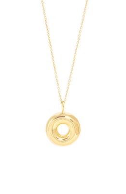 STONE AND STRAND Bubble Tea Initial Pendant Necklace in Gold Vermeil-O