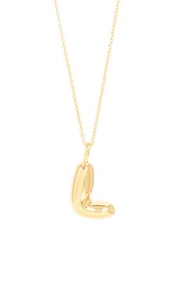 STONE AND STRAND Bubble Tea Initial Pendant Necklace in Gold Vermeil-L