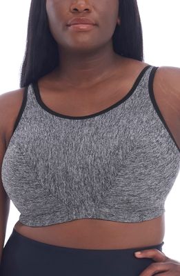 Goddess Soft Cup Full Figure Sports Bra in Pewter Heather