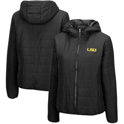 Women's Colosseum Black LSU Tigers Arianna Full-Zip Puffer Jacket