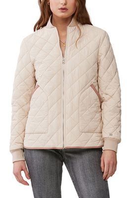 Soia & Kyo Jodie Quilted Reversible Bomber Jacket in Sand-Clay