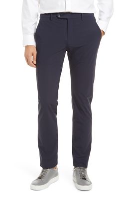 Zanella Men's Active Stretch Flat Front Pants in Navy