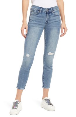 7 For All Mankind Distressed Ankle Skinny Jeans in Adlpi Grin