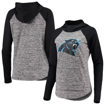 Women's G-III 4Her by Carl Banks Heathered Gray/Black Carolina Panthers Championship Ring Pullover Hoodie in Heather Gray