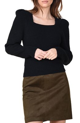 Molly Bracken Square Neck Sweater in Black