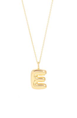 STONE AND STRAND Bubble Tea Initial Pendant Necklace in Gold Vermeil-E