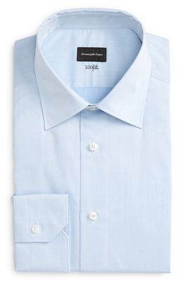 ZEGNA Men's Paul 100 Fili Button-Up Shirt in Light Blue