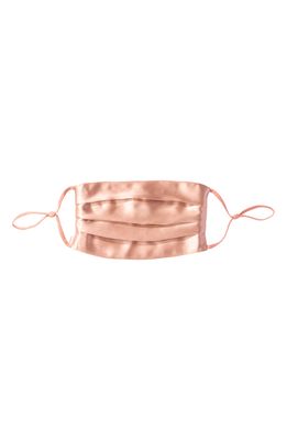 slip Pure Silk Adult Pleated Face Covering in Rose Gold