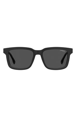 Carrera Eyewear 53mm Chunky Rectangle Sunglasses in Black/Grey