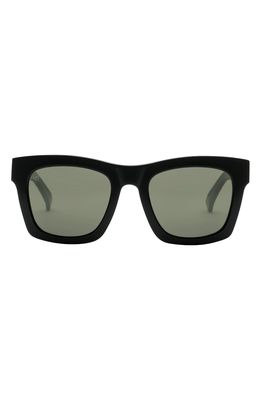 Electric Crasher 54mm Polarized Square Sunglasses in Gloss Black/Grey
