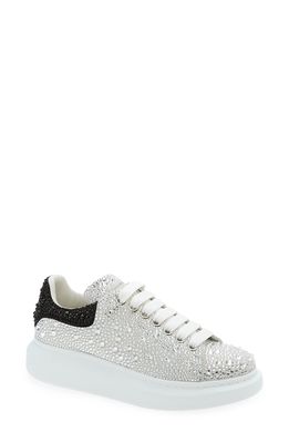 Alexander McQueen Oversized Crystal Embellished Sneaker in White