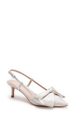 kate spade new york marseille bow pointed toe slingback pump in Ivory Multi