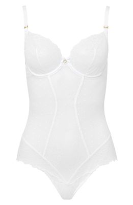 Dita Von Teese Fiamma Underwire Bodysuit in White