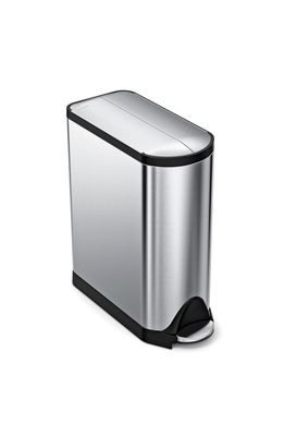 simplehuman 40L Dual Compartment Butterfly Step Can in Brushed