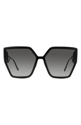 Dior 30Montaigne 61mm Butterfly Sunglasses in Black/Grey