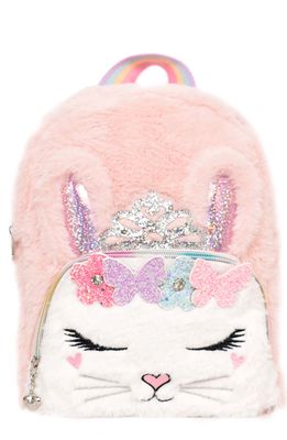 OMG Accessories Kids' Kiki Princess Plush Faux Fur Mini Backpack in Pink
